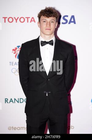 Diving Olympian Noah Williams arriving ahead of the Team GB Ball at