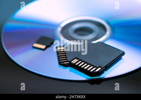 Multiple storage devices, data security, digital data storage Stock Photo
