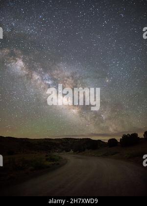 Milky way above new mexico Stock Photo