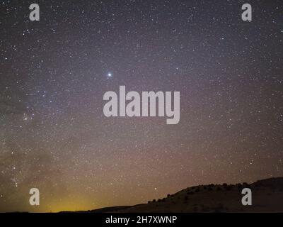 Milky way above new mexico Stock Photo