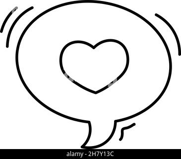 love heart in bubble Stock Vector