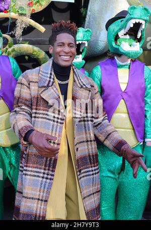 Central Park West, New York, USA, November 25, 2021 - Jon Batiste participates in the 95th Macys Thanksgiving Day Parade Celebration Today in New York City. Photo: Giada Papini/EuropaNewswire PHOTO CREDIT MANDATORY. Stock Photo