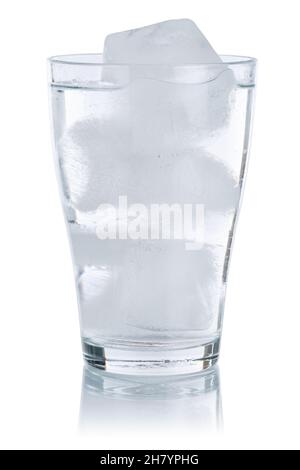 Water drink in a glass isolated on a white background Stock Photo