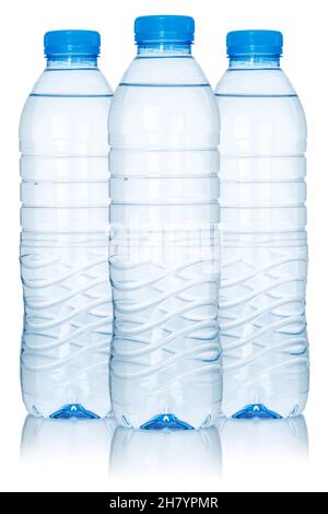 Water drinks in bottles isolated on a white background Stock Photo