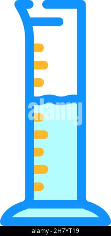 measuring cylinder color icon vector illustration Stock Vector