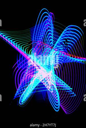 Light painting art Stock Photo