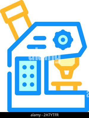 microscope laboratory tool color icon vector illustration Stock Vector