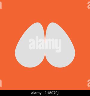 Lung line icon. Simple style lung cancer poster background symbol. Logo design element. T-shirt printing. Vector for sticker. Stock Vector