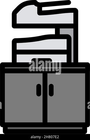 Copying Machine Icon. Editable Bold Outline With Color Fill Design. Vector Illustration. Stock Vector