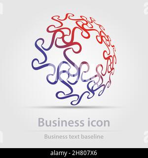 Originally designed color abstract vector business icon for creative design tasks Stock Vector