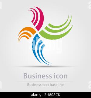 Originally designed color abstract vector business icon for creative design tasks Stock Vector