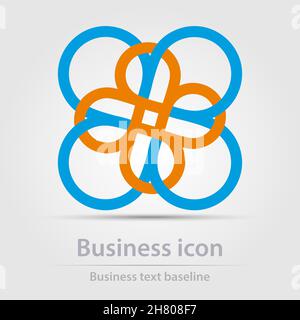 Originally designed color abstract vector business icon for creative design tasks Stock Vector