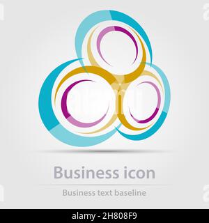 Originally designed color abstract vector business icon for creative design tasks Stock Vector