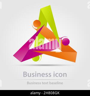 Originally designed color abstract vector business icon for creative design tasks Stock Vector