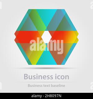 Originally designed color abstract vector business icon for creative design tasks Stock Vector