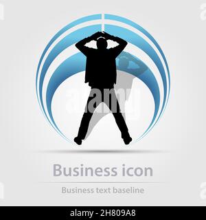 Originally designed color abstract vector business icon for creative design tasks Stock Vector