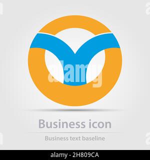 Originally designed color abstract vector business icon for creative design tasks Stock Vector