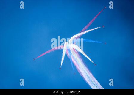 Red Arrows, Farnborough International Airshow 2014 Stock Photo