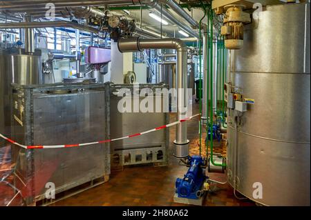 Visiting Cailler chocolate museum and factory. Broc, Switzerland Stock Photo