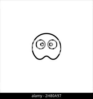 Computer line icon. Simple style artificial intelligence poster background symbol. Logo design element. T-shirt printing. Vector for sticker. Stock Vector
