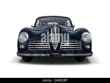 Classic Italian car front view isolated on white background Stock Photo