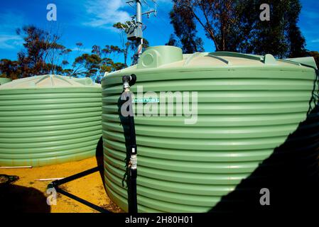 Heavy Duty Industrial Water Tanks Stock Photo