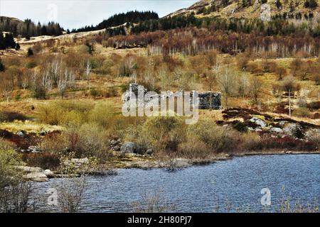 Loch Doon Castle - Scotland Stock Photo