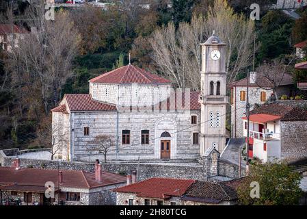 Valtesiniko village in Arcadia Greece Stock Photo