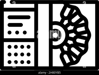 atomic absorption spectrometer line icon vector. atomic absorption ...