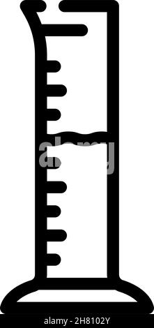 measuring cylinder line icon vector illustration Stock Vector
