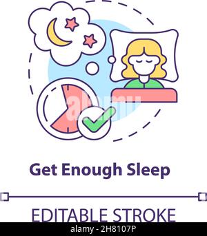 Get enough sleep concept icon Stock Vector