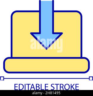 Torrent site RGB color icon Stock Vector