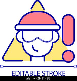 Theft detection system RGB color icon Stock Vector