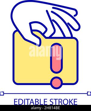 Digital piracy awareness RGB color icon Stock Vector