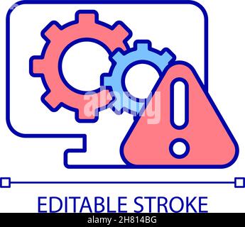 Detecting computer hardware errors RGB color icon Stock Vector