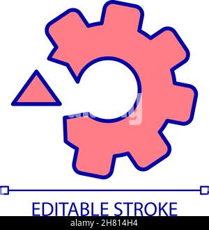 Technical issues RGB color icon Stock Vector