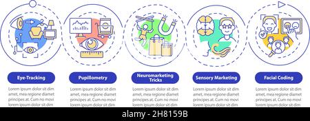 Neuroscience tricks vector infographic template Stock Vector