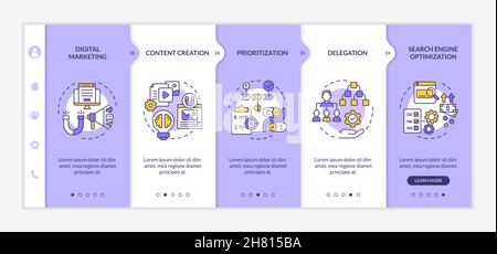 Online entrepreneurial skills onboarding vector template Stock Vector