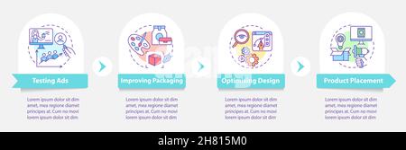 Marketing neuroscience usage vector infographic template Stock Vector