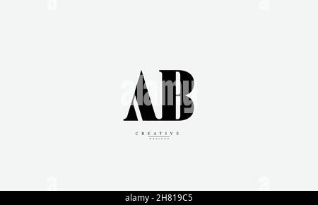 AB BA A B vector logo design Stock Vector