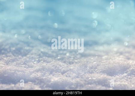 Fresh winter wonderland white snow texture. Fresh snow texture Stock Photo