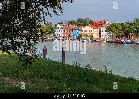 The magical colors of Burano and the Venice lagoon Stock Photo