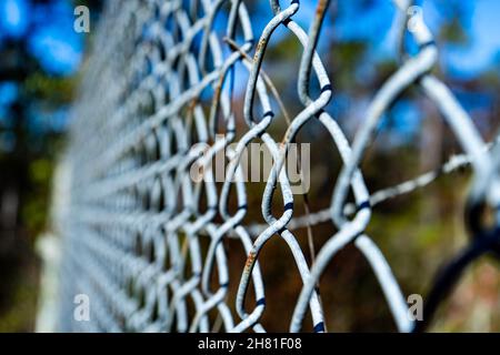 chain link fence Stock Photo
