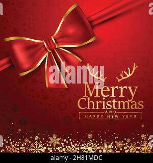 merry Christmas simple greetings vector illustration design Stock Vector