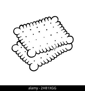 Hand drawn biscuits, vector illustration Stock Vector