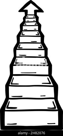 Stairs go up, progress theme, vector illustration Stock Vector