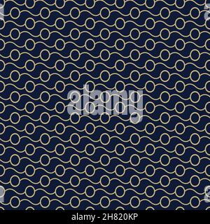 Seamless stylish texture with circles and dark blue color.For wallpaper, surface, web design, textile, decor Stock Vector