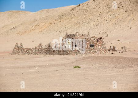 Old stone house in Sahara desert in Egypt, Africa Stock Photo