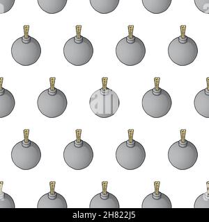 Bombs on a white background, for wallpaper pattern. Texture. Stock Vector