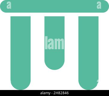 Pillar logo template, coloumn icon illustration. vector Stock Vector